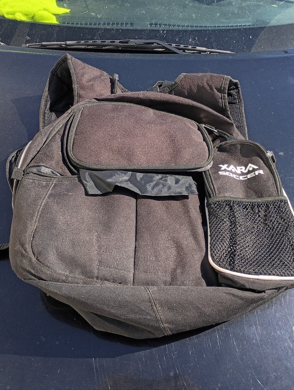 Xara Soccer Black Backpack Used Condition